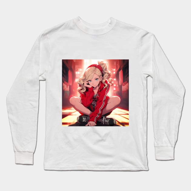 cute ann takamaki Long Sleeve T-Shirt by WabiSabi Wonders